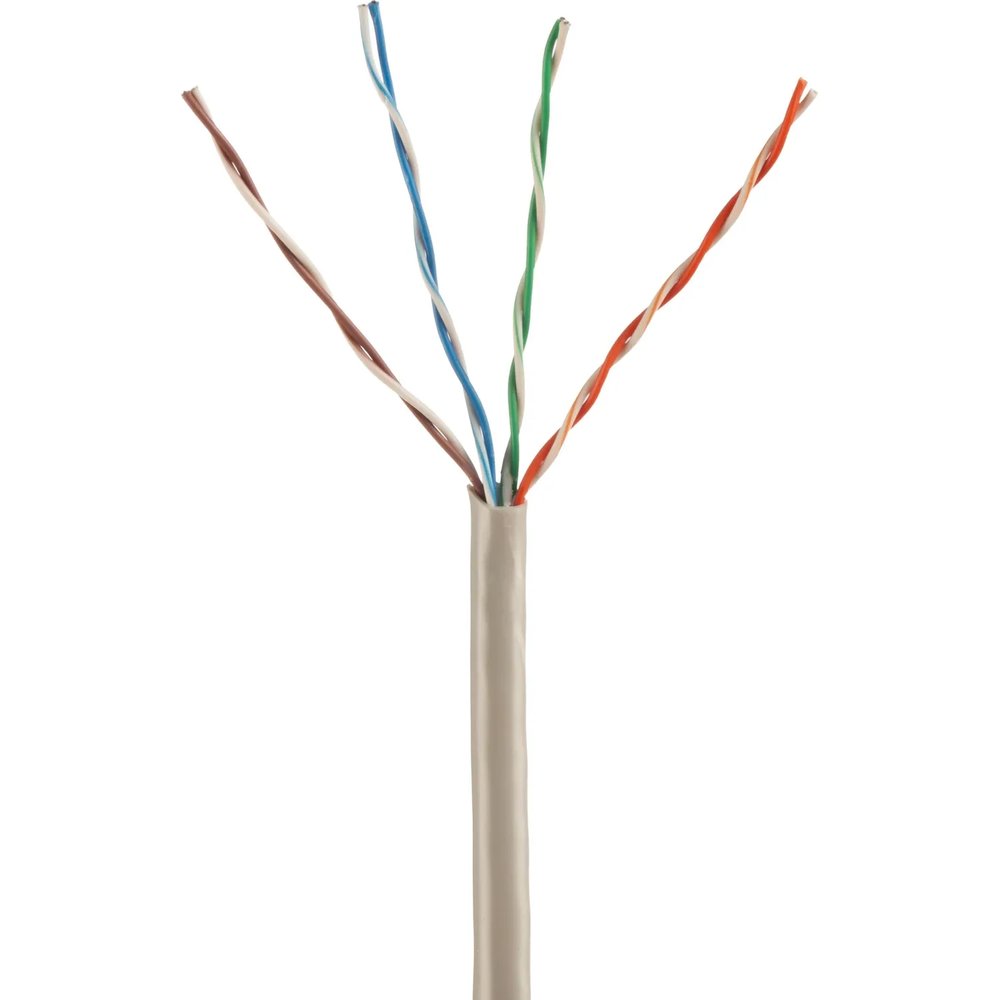 Кабель BigTech BT-CECR-013 CCA UTP 4 пары, кат.5e AWG24 PVC 305м сер