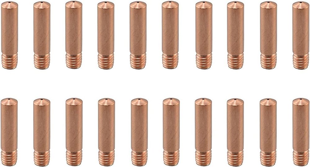 Наконечник токопроводящий 20 шт, CU-E, М6x25 мм, d=1.0 мм для горелок mig/mag энаргит CU-E-M6-25-10-20