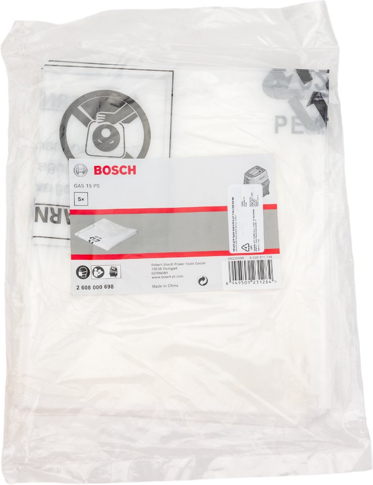 Мешок пластиковый для GAS 15PS (5 шт.) Bosch 2608000698