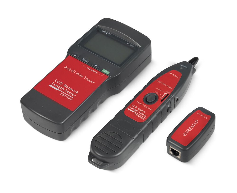 Тестер для витой пары Cabeus (NF-8200) c LCD дисплеем и тон-генератором CT-LCD-RJ45-Scan