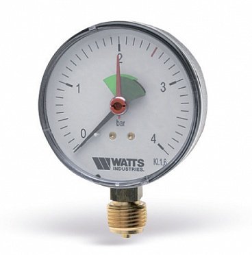 Манометр Watts F+R201 радиальный, 0-4 bar, корпус 50mm 10007375