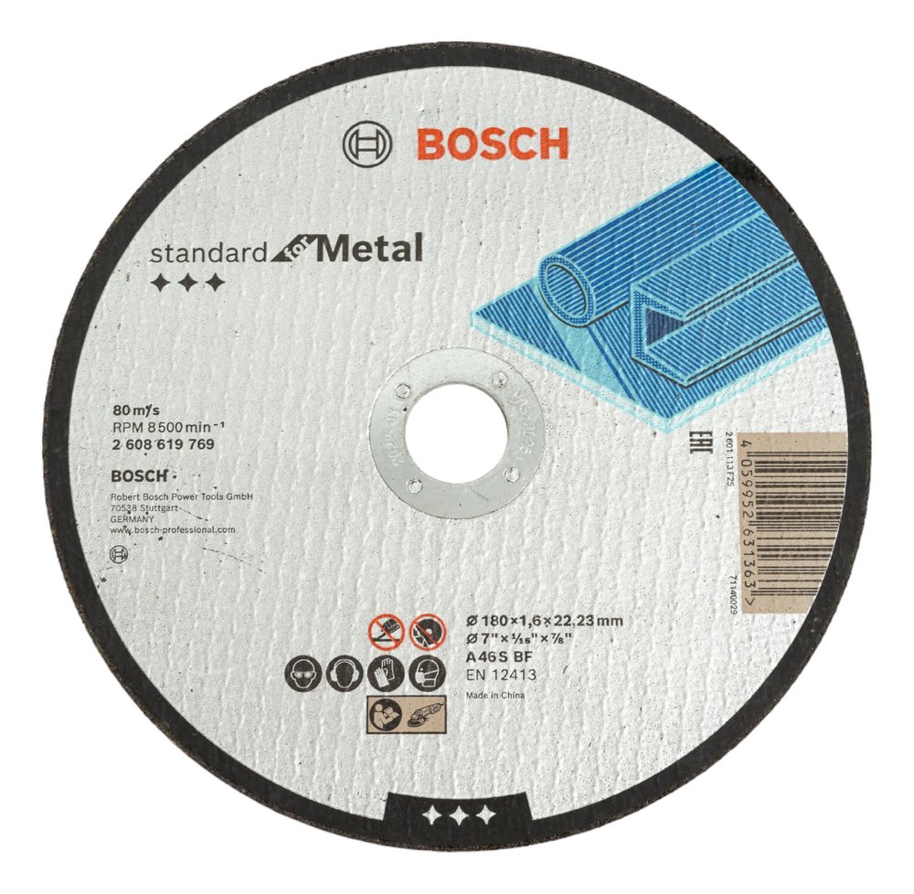 Отрезной круг Standard For Metal 180x1.6 мм Bosch 2608619769