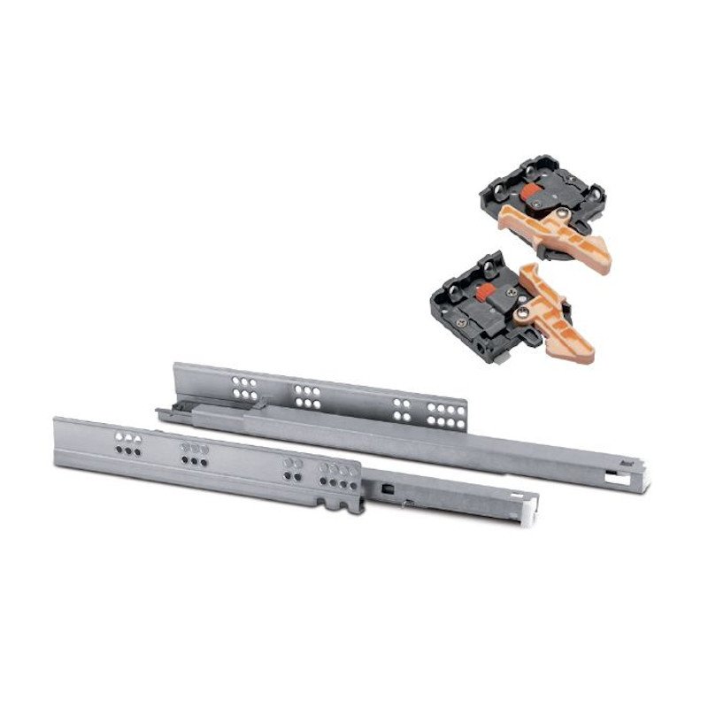 Направляющие полного выдвижения GTV MODERN SLIDE L-350 с доводчиком PB-0SHX-350-A