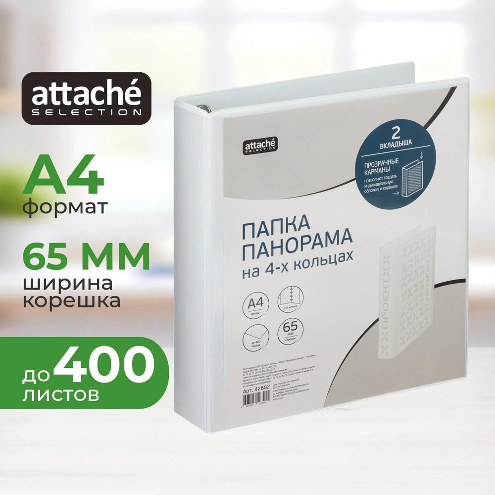 Папка на 4-х кольцах Панорама 65мм Россия