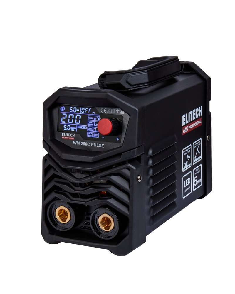 Инверторный сварочный аппарат Elitech HD WM 200C PULSE (200А, импульс) 204467