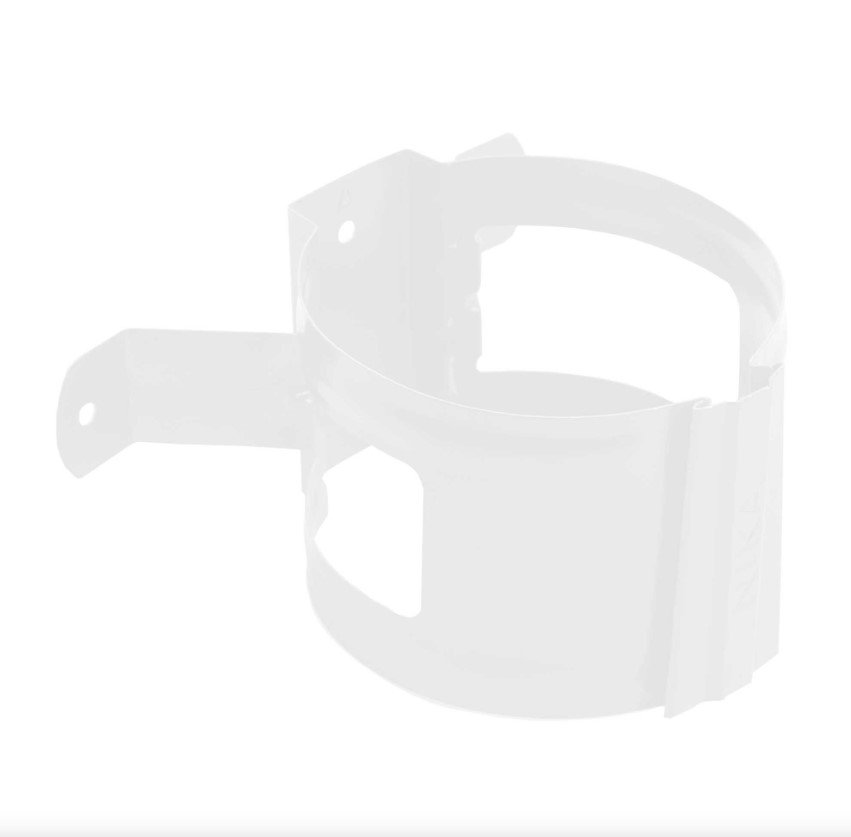 Круглый держатель трубы NIKA RAL 9003 белый, дерево В0000019288