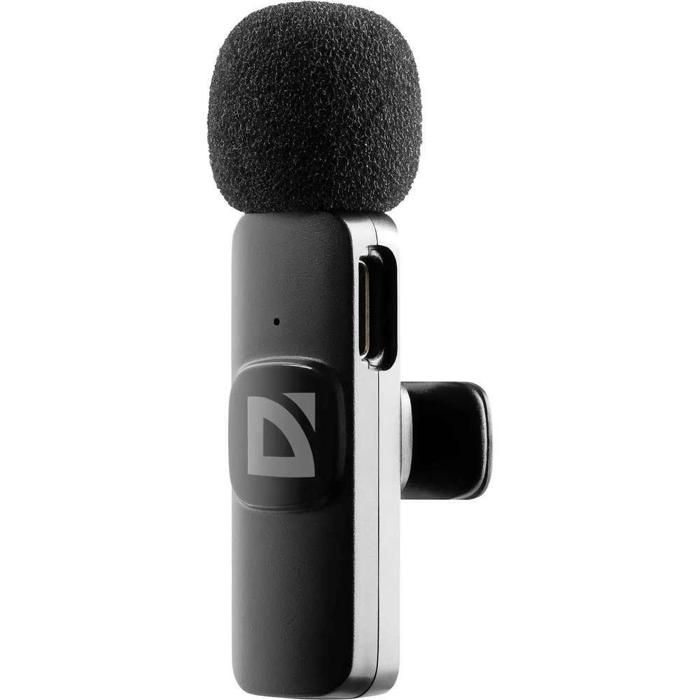 Микрофон Defender Talky-137 wrls, петличный, черный, на прищепке, 1шт