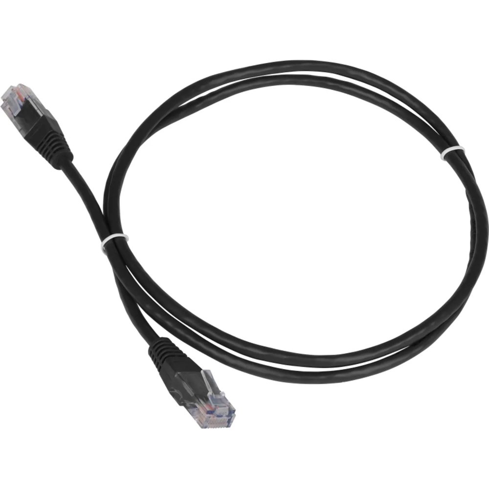 Патч-корд TWT TWT-45-45-1.0-BK UTP кат.5e, 1.0 м, черный
