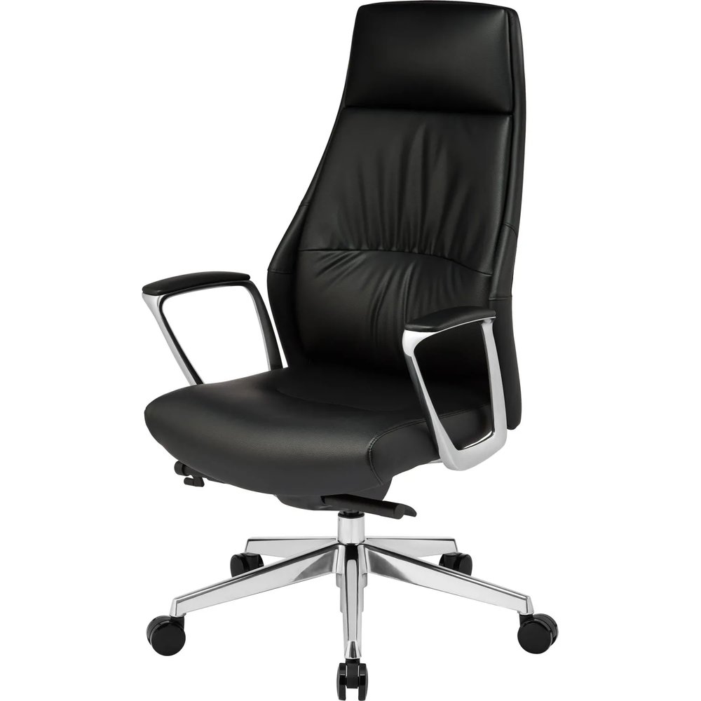 Кресло BN_Fc_EChair-598 MPU кожзам черный, алюминий