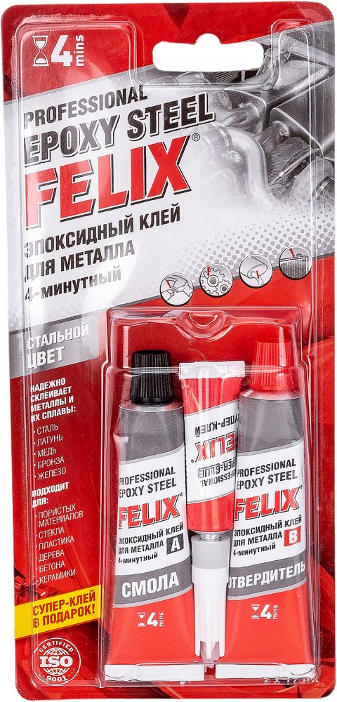 Эпоксидный клей для металла FELIX 34 г 411040063