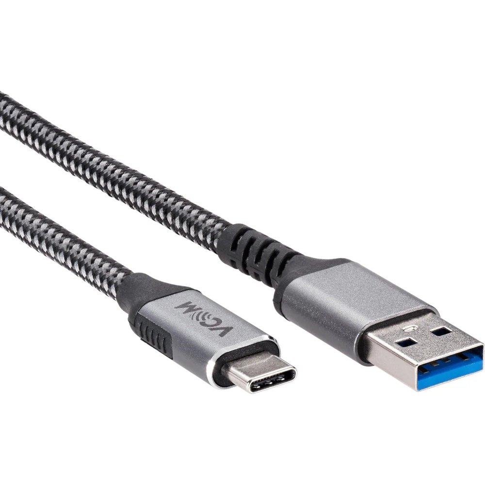 Кабель USB3.2 Gen2, AM->,CM, 10Gbs, All Shell 1м VCOM <,CU401M-1M