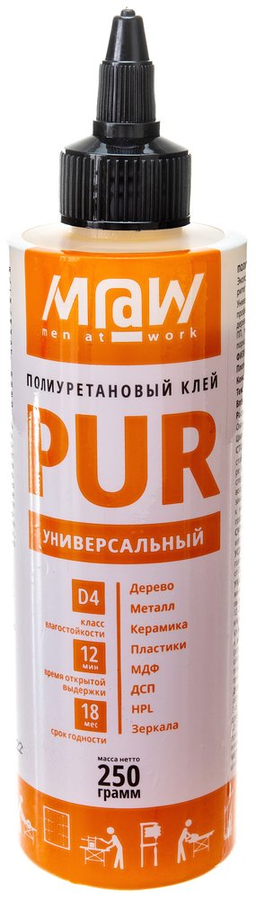 Клей полиуретановый Men at Work PUR универсальный 250 гр 56859