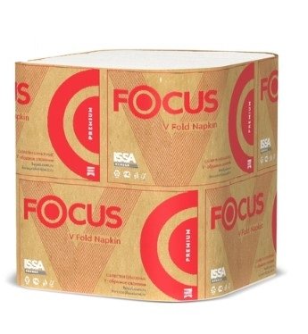 Двухслойная бумажная салфетка FOCUS PREMIUM для диспенсера, белая, 200 шт в упаковке H-5049941
