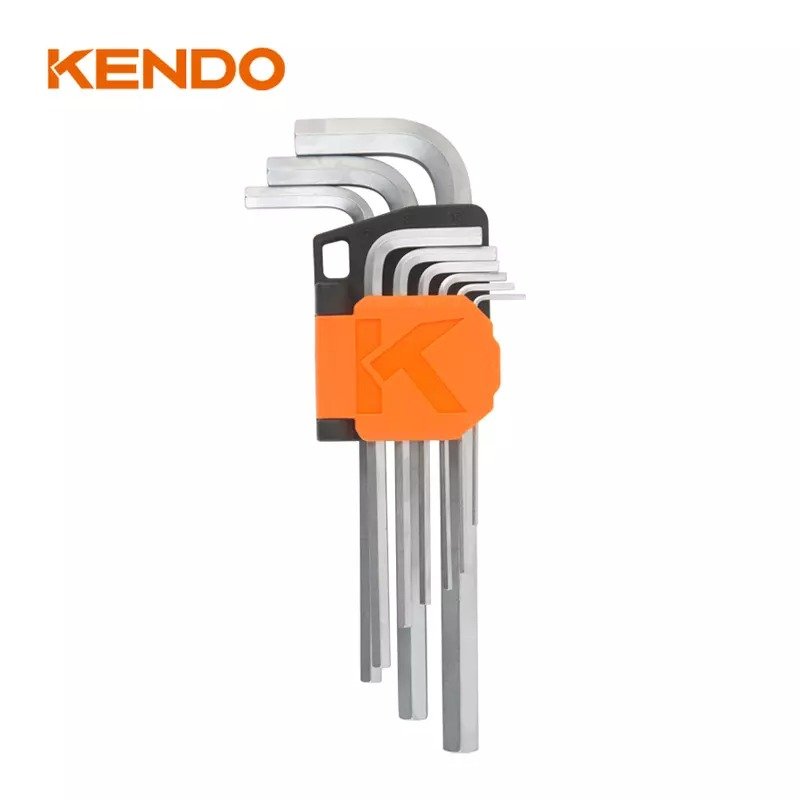 Набор шестигранных ключей KENDO без шара 9 шт с удлиненной ручкой 20733