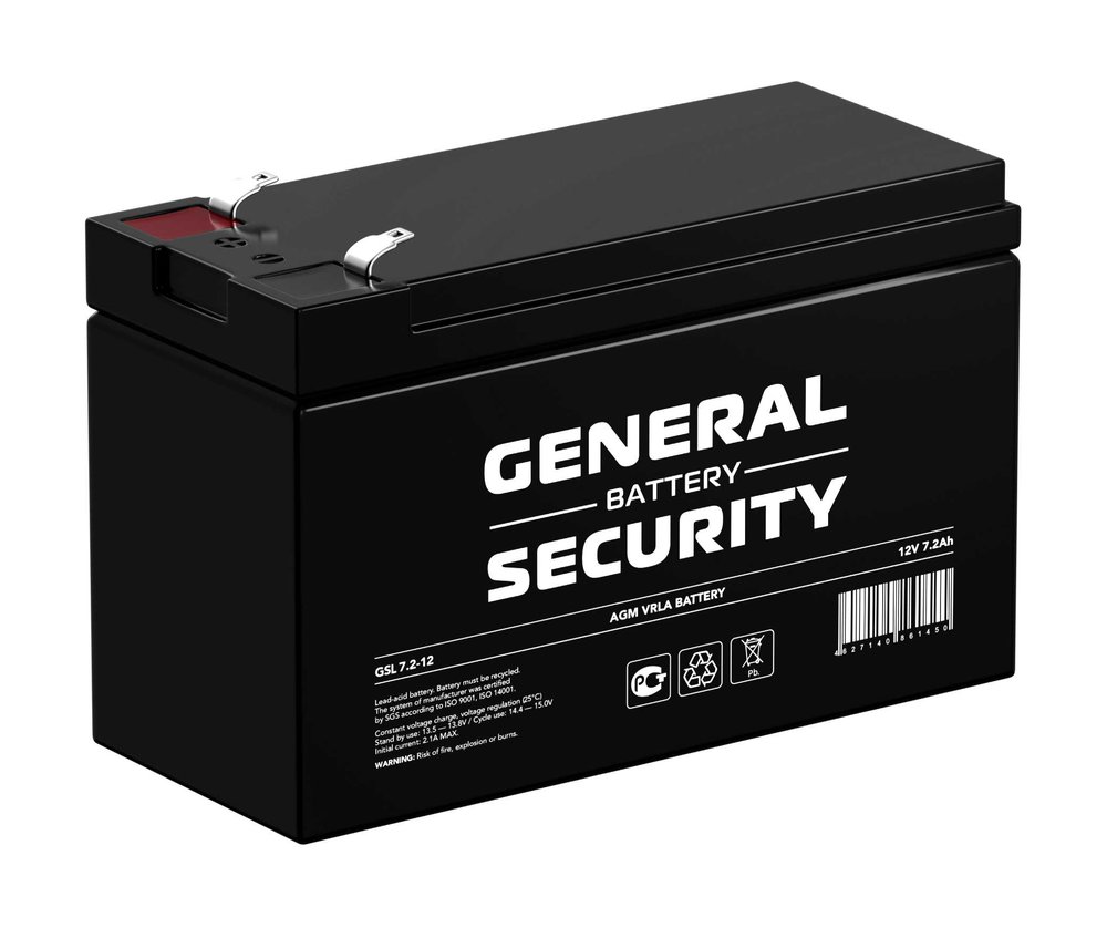 Аккумулятор для ИБП General Security GSL7.2-12 12В, 7.2 Ач УТ-00001396