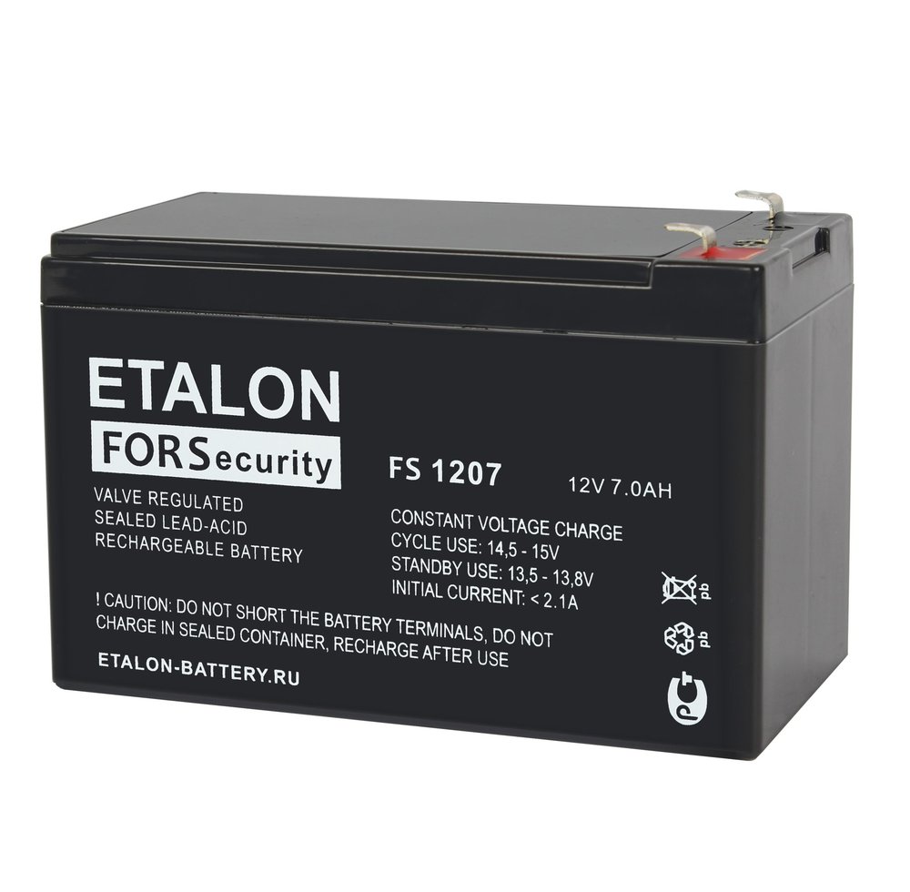 Аккумулятор ETALON FS 1207 (12 В, 7 Ач) Etalon Battery 00-00006401