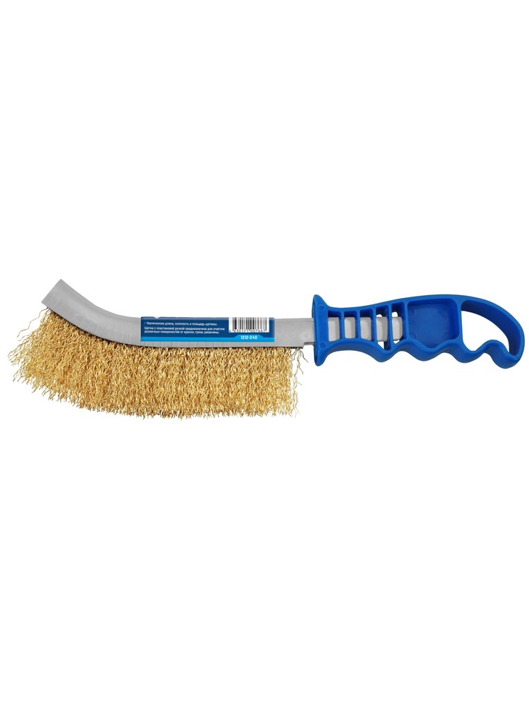 Корщетка латунированная с пластиковой ручкой vertextools 1212-240