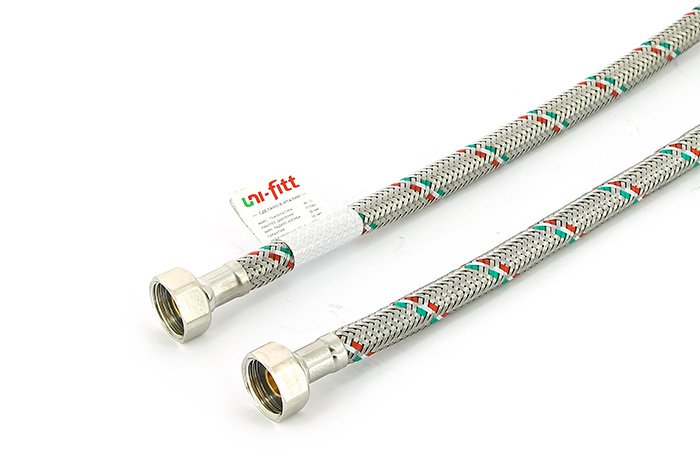 Подводка гибкая ВВ (1/2', 100 см, DN 8, оплётка из нерж. стали) Uni-Fitt 500S2010