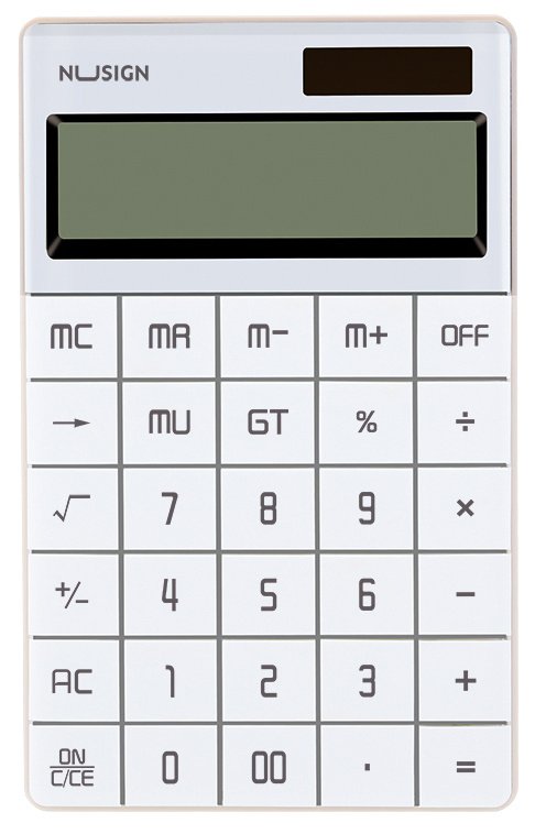 Калькулятор настольный DELI Nusign, белый, 12-разрядный ENS041WHITE ENS041-white