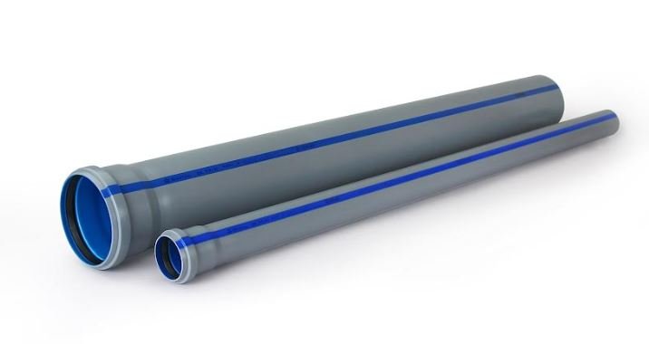 Труба RTP BAIKAL eco ВК ПП 110x2.2x1000 серый/синий 32475