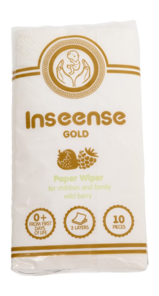 Бумажные платочки INSEENSE 3 слоя, 10 шт, аромат лесных ягод Ins10ly