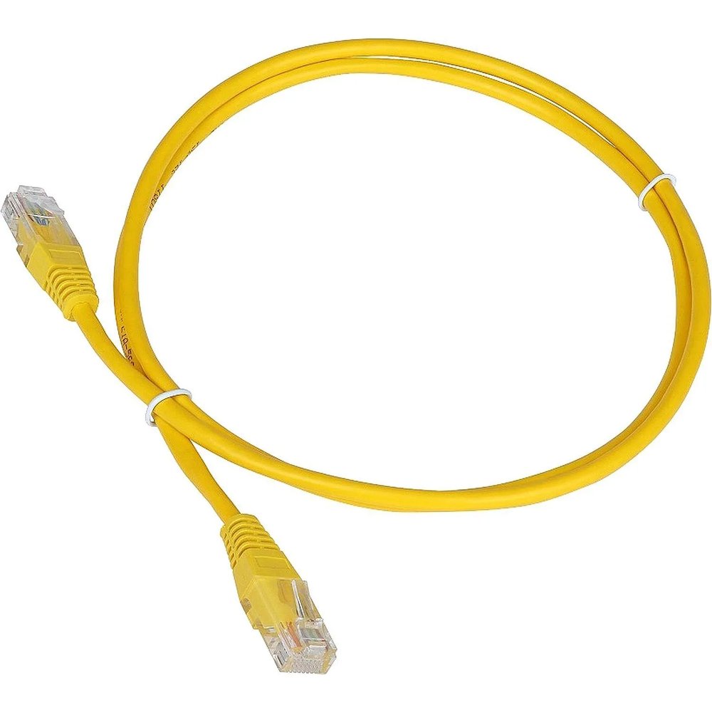 Патч-корд TWT TWT-45-45-0.5-YL UTP кат.5e, 0.5 м, желтый