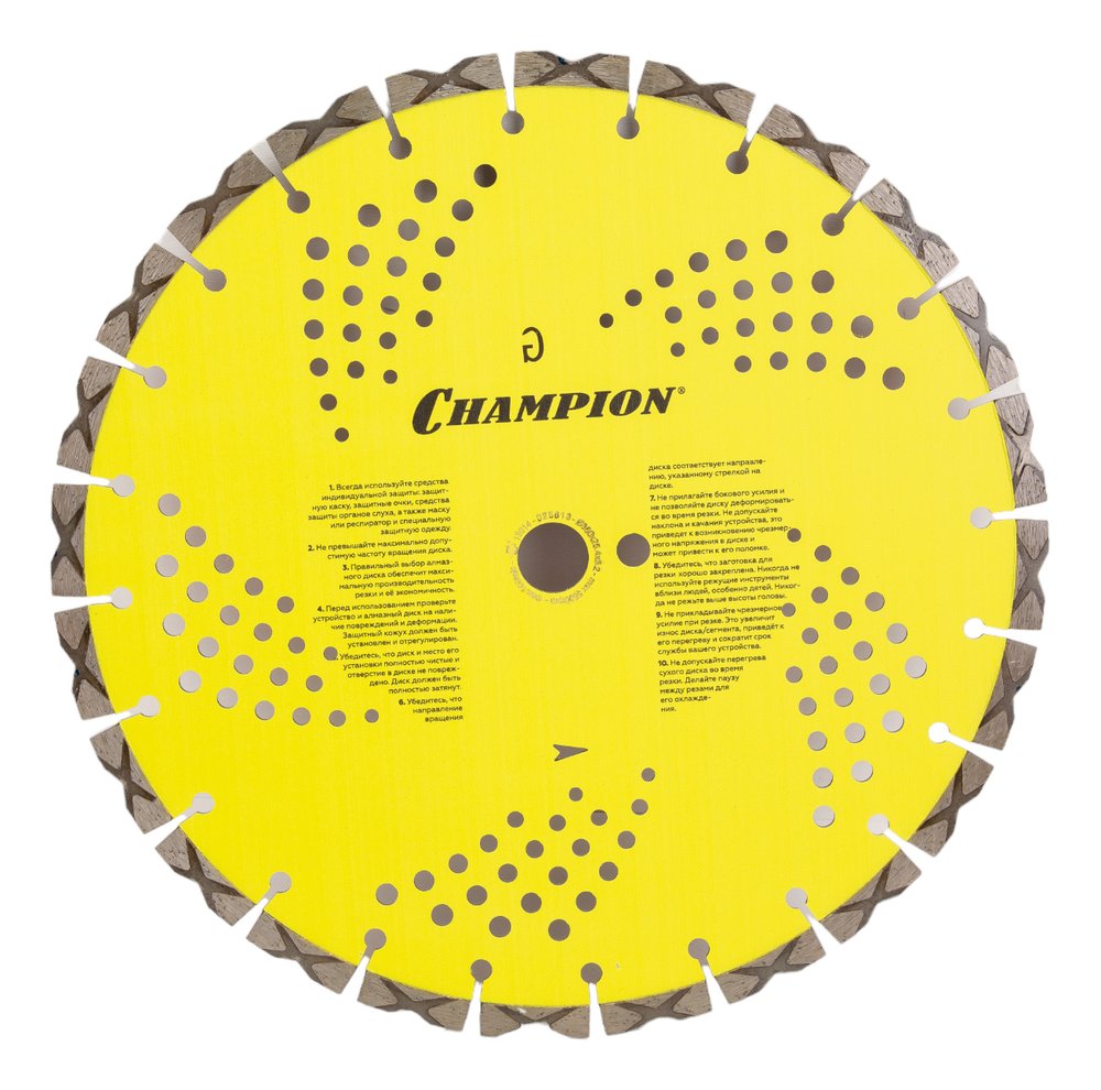 Диск алмазный 350х25,4х10 мм CHAMPION Гранит PRO Laser Granitek C1608
