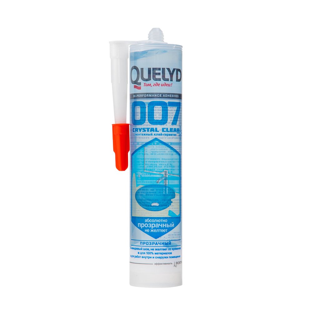 Клей-герметик Quelyd Crystal Clear 007 300 г прозрачный 202301103