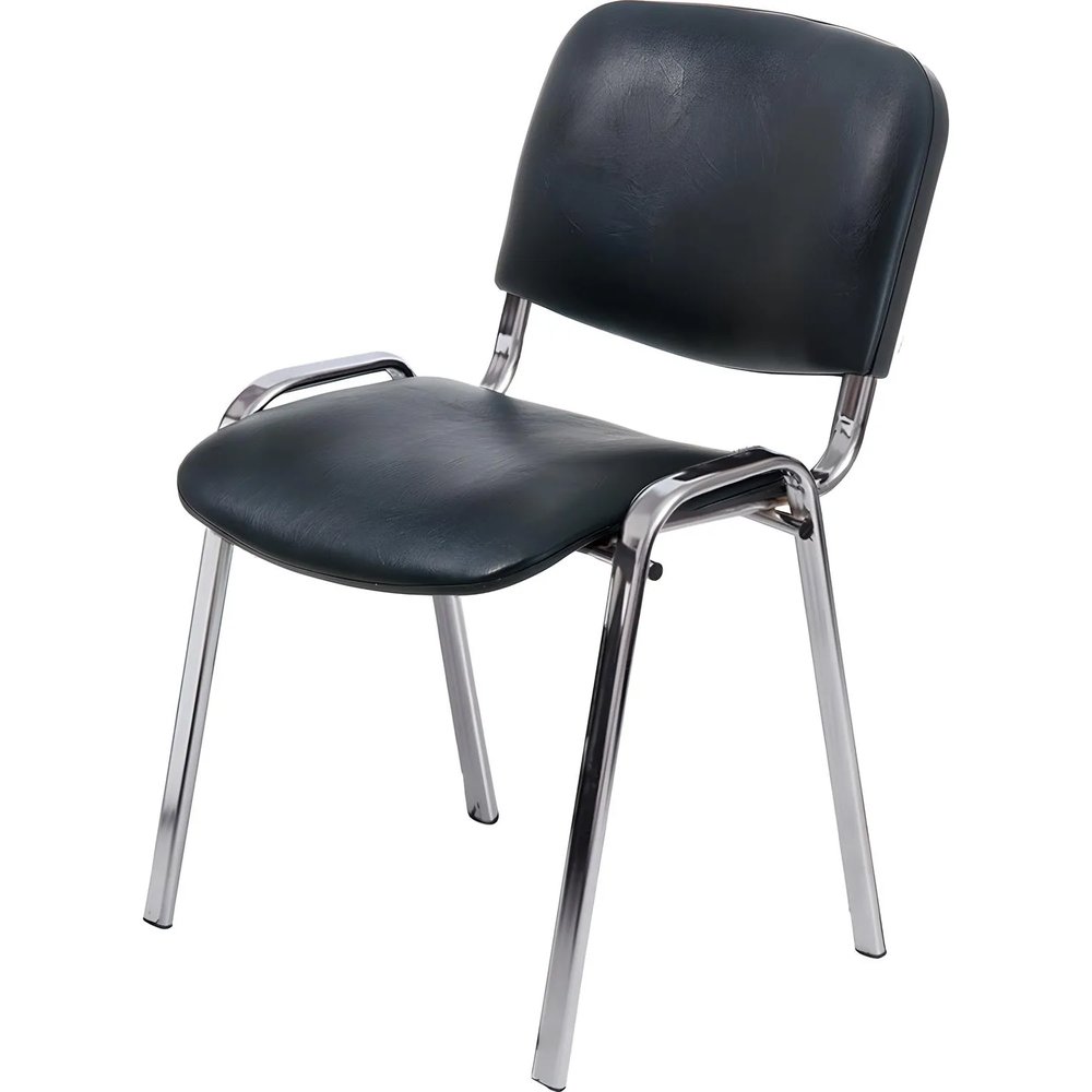 Стул FA_EChair Rio (ИЗО) хром к/з чёрный V-14/PV-1