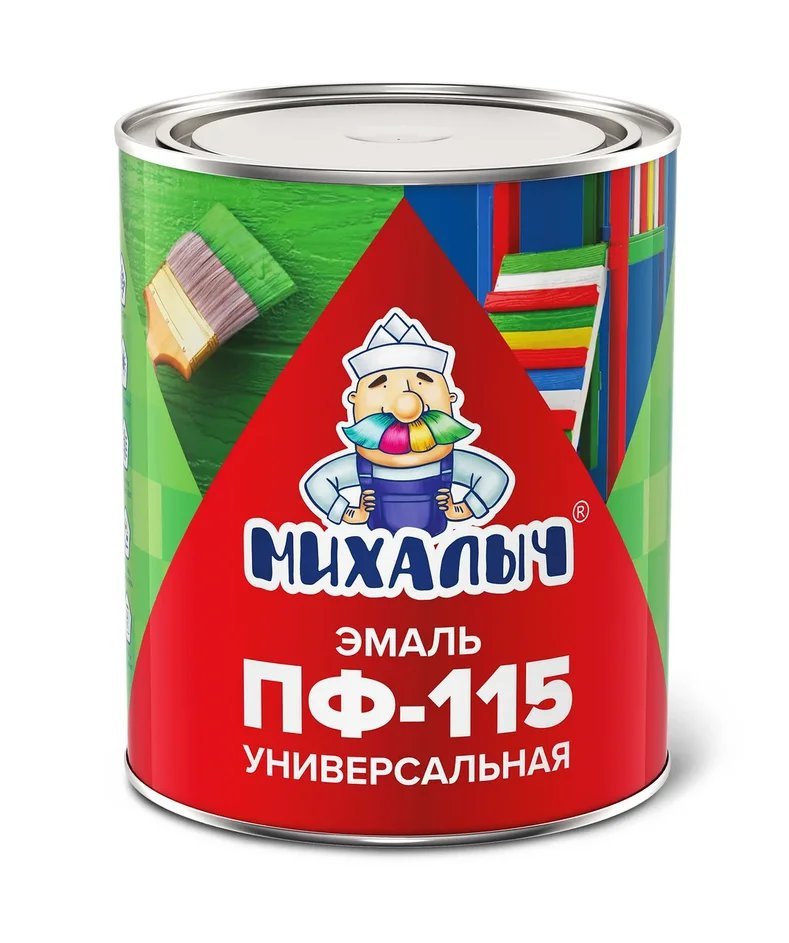 Эмаль Михалыч ПФ-115 зеленая 1,8 кг 1-005302