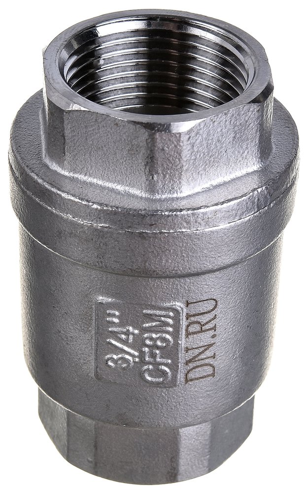 Клапан обратный LSCV 3/4″ Ду20 DN.ru Ру16 муфтовый, пружинный, нержавеющая сталь D100-00488
