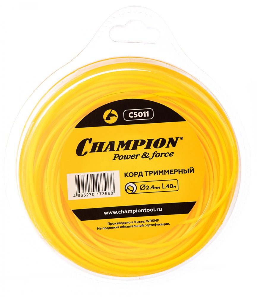 Корд триммерный Round (2.4 мм, 40 м, круглый) CHAMPION C5011
