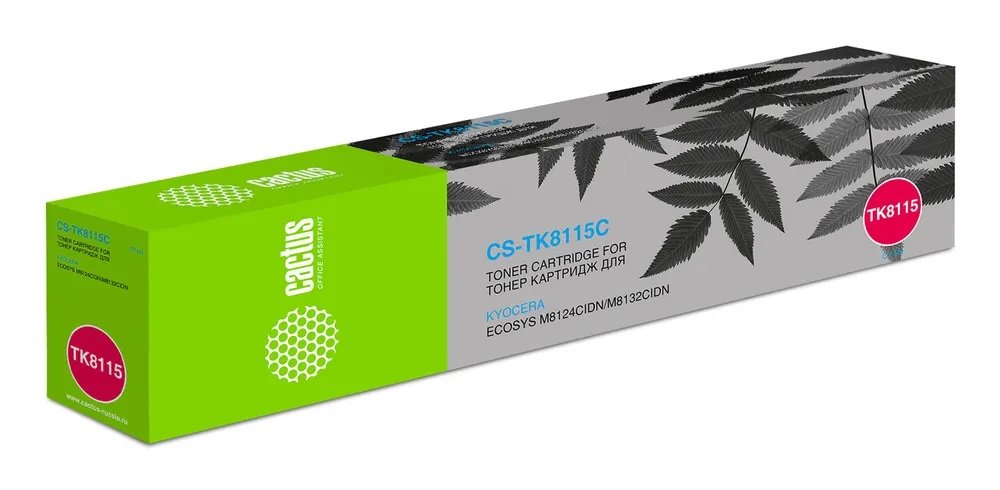 Лазерный картридж Cactus tk-8115c голубой, 6000 страниц, для kyocera mita ecosys m8124cidn/m8 CS-TK8115C 1066816
