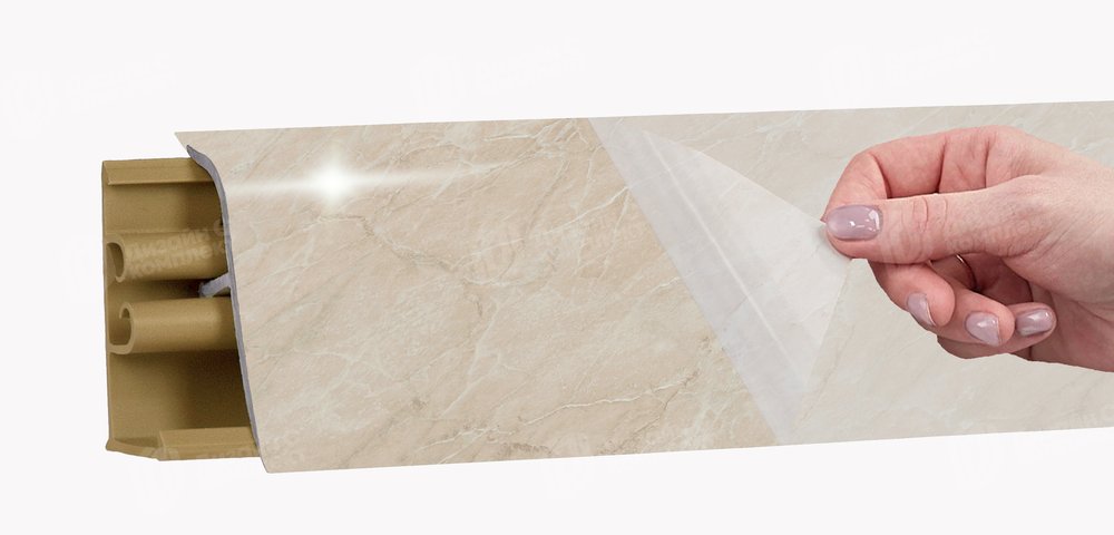 Плинтус KORNER LB 38 61 мрамор бежевый 3.0 м 61 38-61