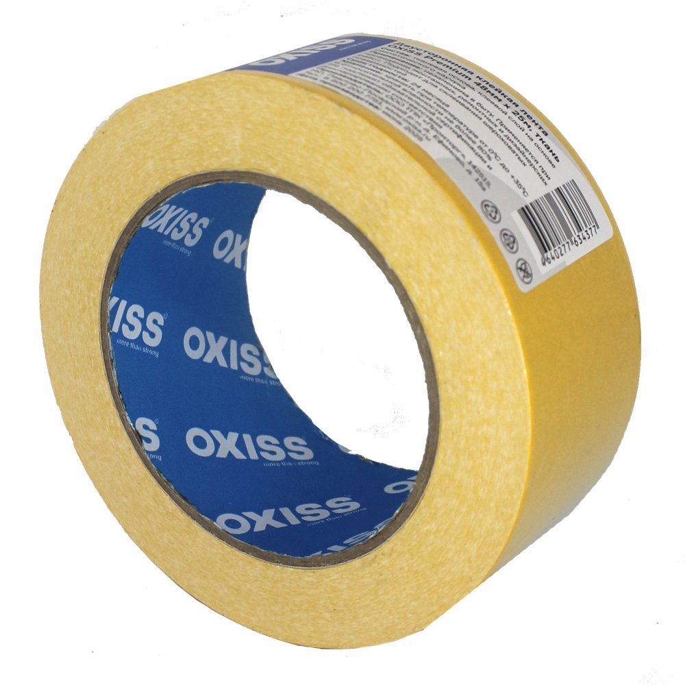 Двусторонняя клейкая лента Oxiss Premium 48мм х 25м, ткань 4640277634377