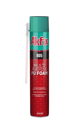 Многоцелевая бытовая полиуретановая пена Akfix 805 350 гр FA013