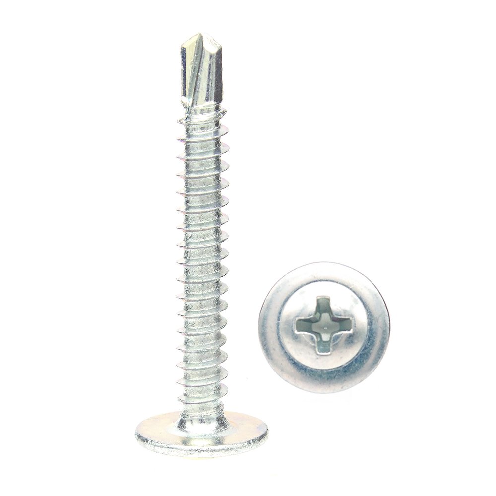 Саморез с прессшайбой BOWT сверло, 4,2x32, 100 шт. P02368