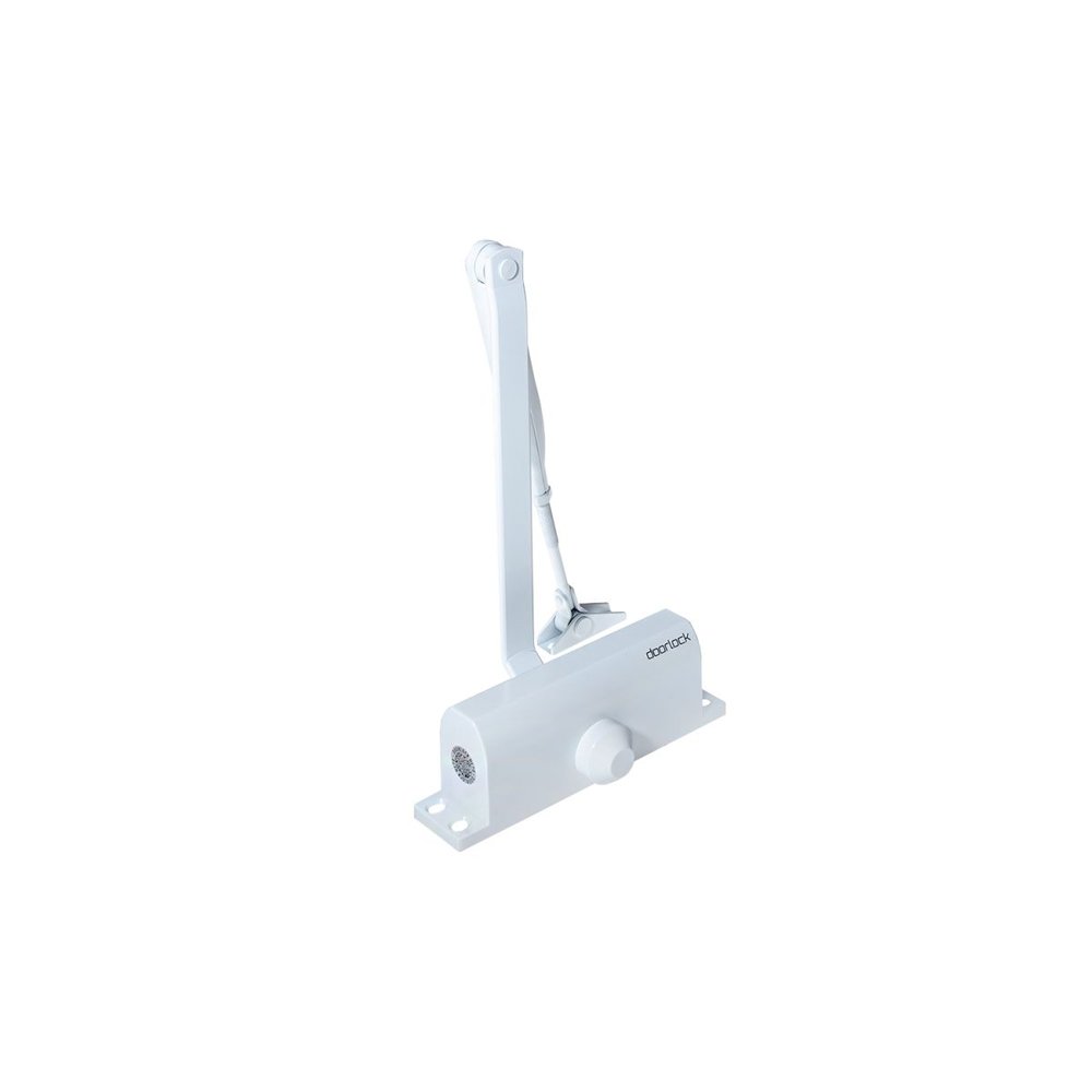 Дверной доводчик DOORLOCK DL70 EN2/3/4 белый, вес двери до 90 кг, крепежные размеры 162-165мм х 19мм 75545