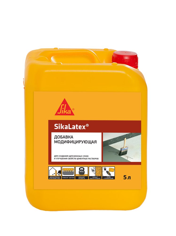 Модифицирующая добавка для цементных растворов SIKA Latex Канистра 5Л 451802