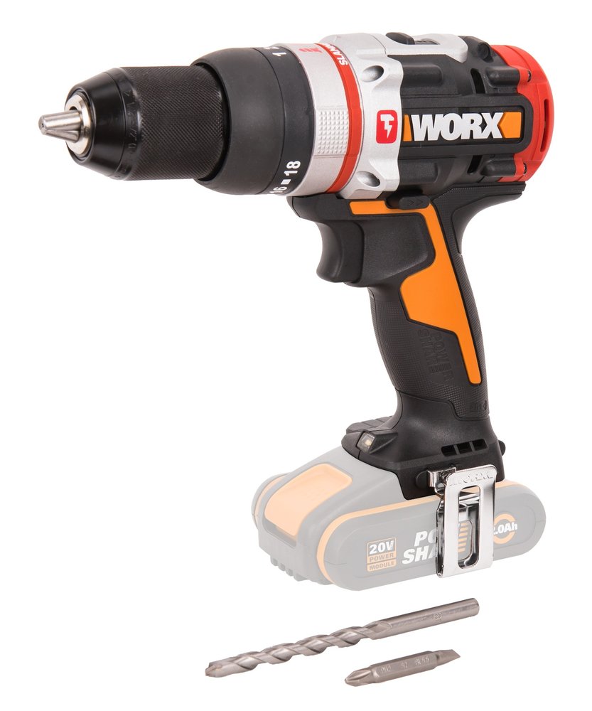 Аккумуляторная ударная дрель-шуруповерт WORX  20 В, 60 Нм, бесщеточная, без АКБ и ЗУ WX354.9