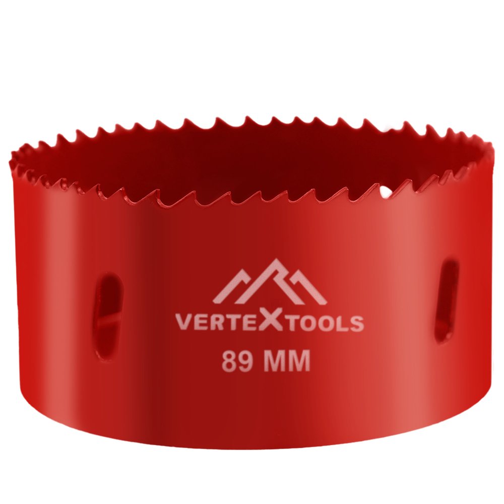 Коронка биметаллическая по металлу 89 мм vertextools 2525-89