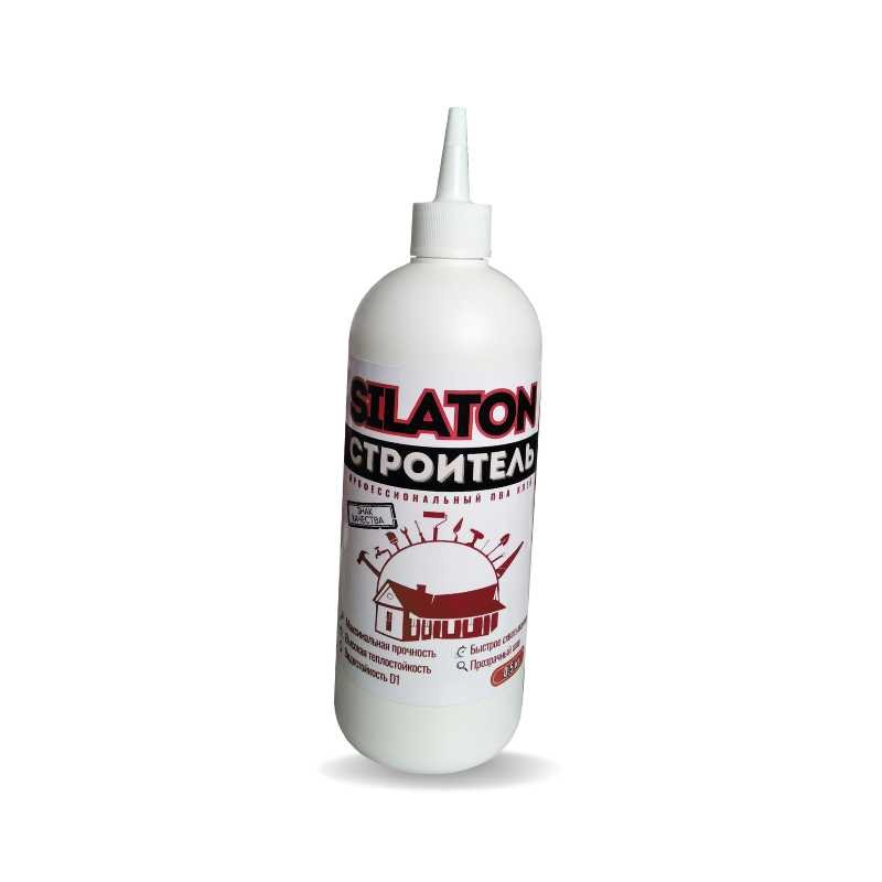 Клей SILATON ПВА Строитель, для дерева и строительных работ, 0.5 кг PVAD1/05