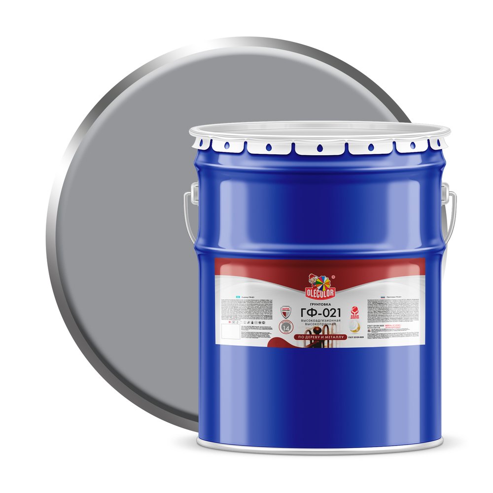 Грунтовка OLECOLOR ГФ-021 серый, 25 кг 4300003714