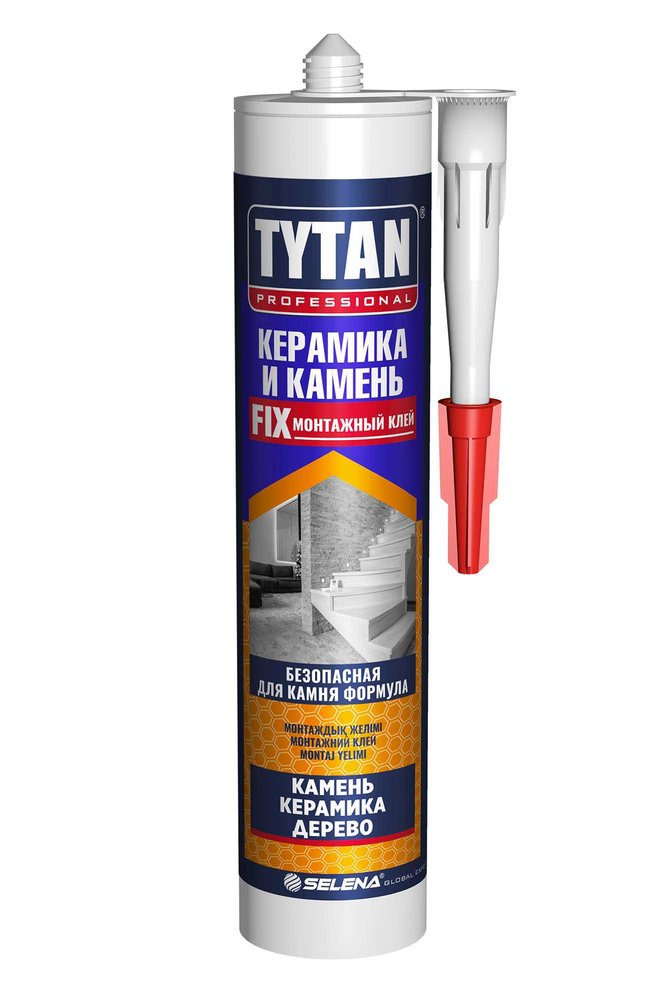 Экспресс-клей Tytan PROFESSIONAL камень, керамика, древесина, белый, 310 мл 16134 247385