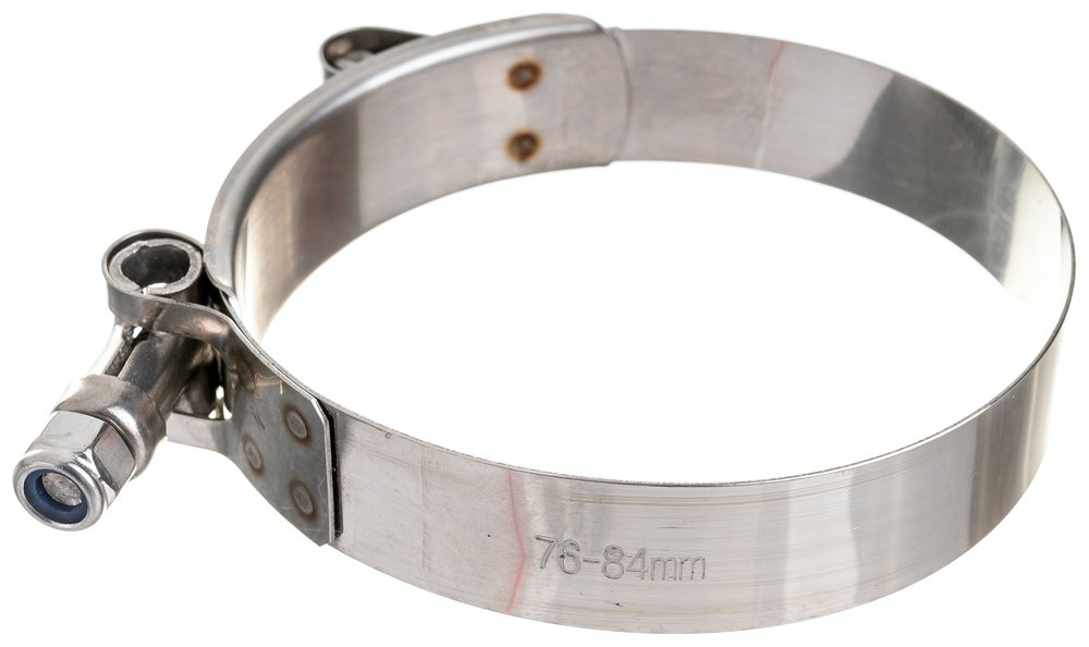 Усиленный хомут TITAN LOCK 76-84 мм, нержав. сталь AISI 304, лента+болт AISI 304 TL76-84RCSS