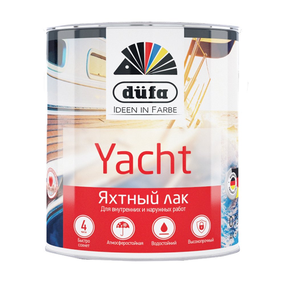 Яхтный лак Dufa Retail YACHT полуматовый 750 мл Н0000002562