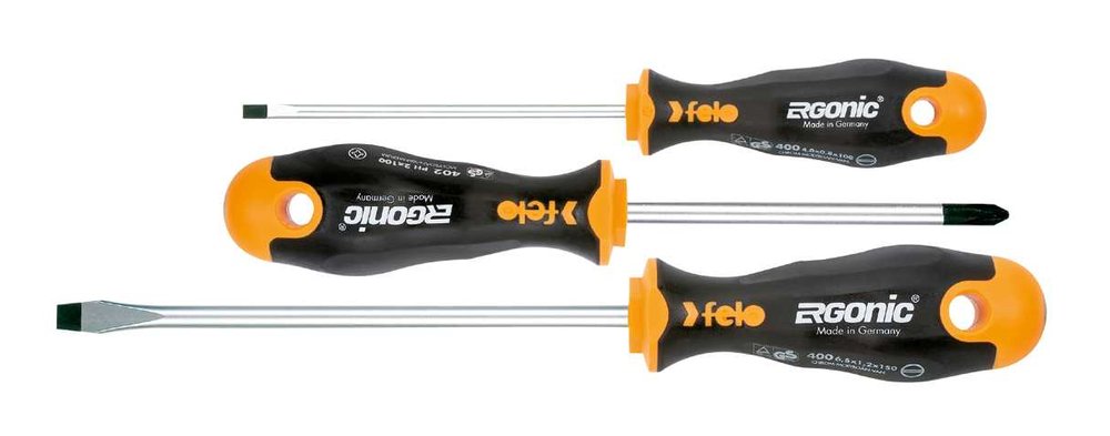 Набор отверток 3 шт в упаковке Felo Ergonic 40093118