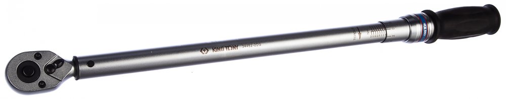 Динамометрический ключ KING TONY P34462-2DG, для левой и правой резьбы, 1/2', 60-340 Нм, футляр, в комплекте 2 торцевые головки