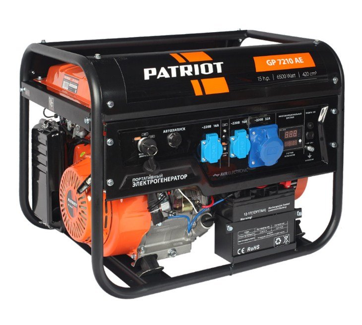 Бензиновый генератор Patriot GP 7210AE 474101590