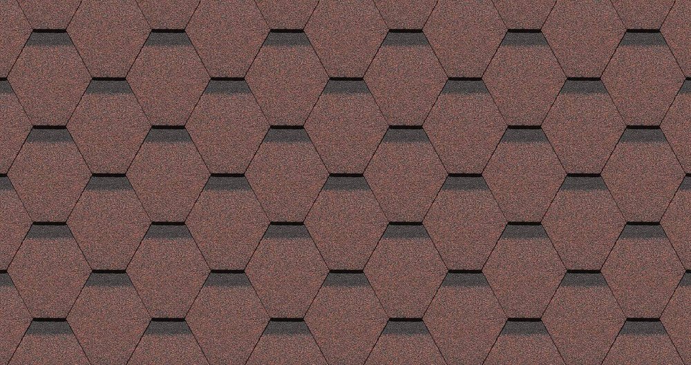 Гибкая черепица DOCKE PIE STANDARD СОТА красный ZRSM-1114